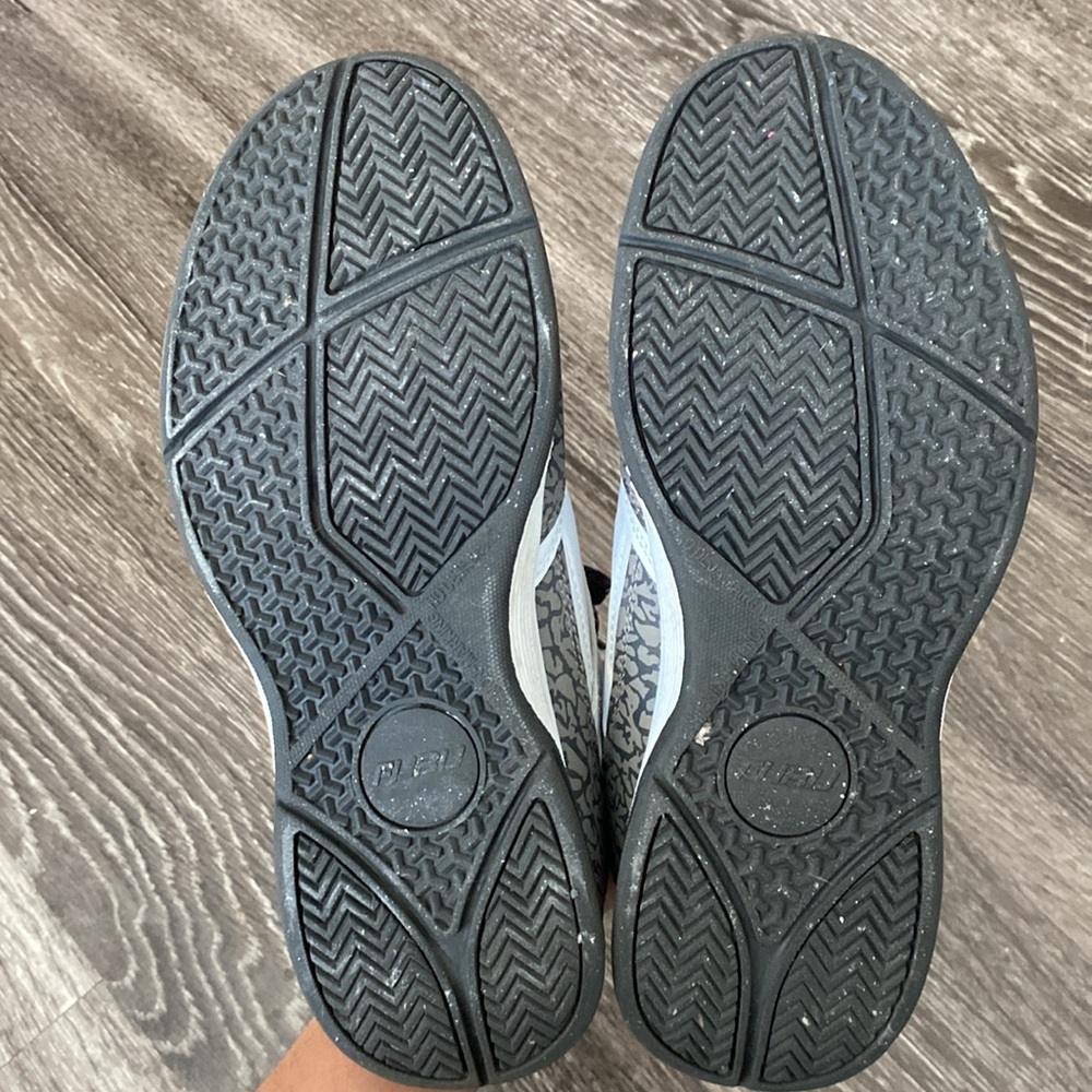 FUBU White, Black, and Gray Patterned ankle Sneakers - Picture 6 of 17